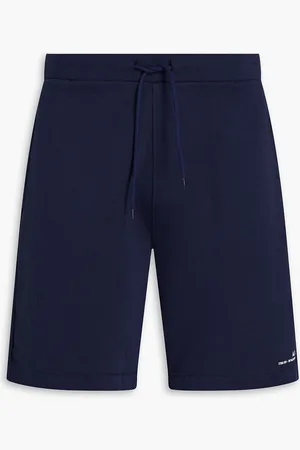 A.P.C. Coed printed cotton-jersey drawstring shorts - Blue - XS