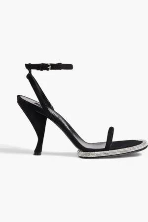 Sergio Rossi Sr Bijoux crystal-embellished suede sandals - - EU 37