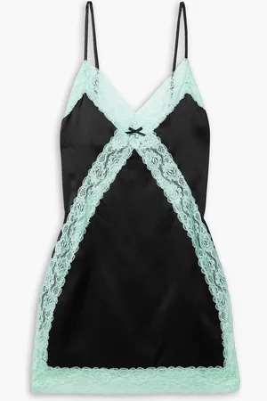 Alexander Wang Embellished lace-trimmed silk-satin chemise - - US 8