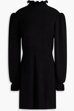 Bash Sancie ruffled ribbed-knit mini dress - - 3