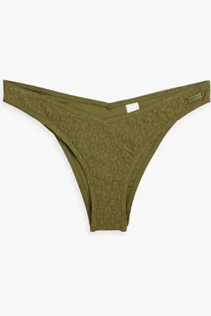 ZIMMERMANN Separates Sculpt stretch-jacquard low-rise bikini briefs - Green - 1