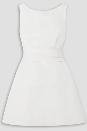 BRANDON MAXWELL Silk-faille mini dress - White - US 12