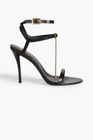 Roger Vivier Chain-embellished leather sandals - - EU 35