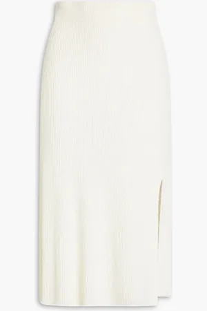 RAG&BONE Soleil ribbed cotton-blend midi skirt - White - M
