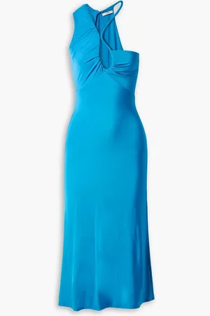 ET OCHS Phebe one-shoulder cutout stretch-jersey midi dress - Blue - US 2