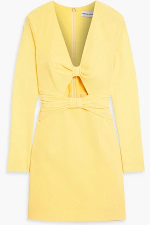 Rebecca Vallance Crystal-embellished knotted cutout tulle mini dress - - UK 10