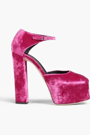 Giuseppe Zanotti Bebe velvet platform pumps - Pink - EU 41
