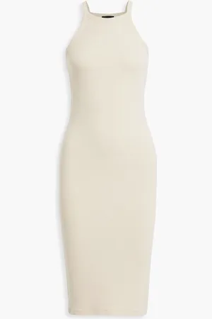 ATM Anthony Thomas Melillo Ribbed stretch-modal jersey midi dress - White - L