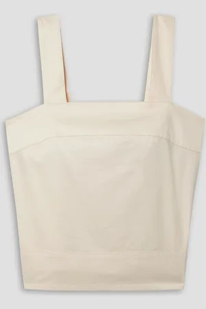 tibi Cotton-poplin tank - White - US 10
