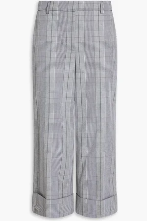 Thom Browne Cropped Prince of Wales checked straight-leg pants - - IT 40