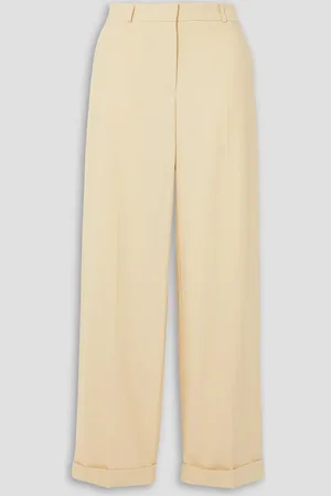Totême Herringbone twill straight-leg pants - White - FR 34