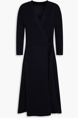 Arch4 Florentina cashmere midi wrap dress - Blue - S