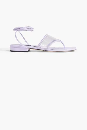 Sergio Rossi Sr Lunettes 15 leather and PVC sandals - Purple - EU 36
