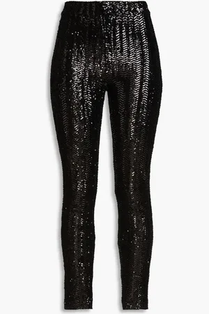 Isabel Marant Sequin-embellished tulle skinny pants - - FR 36