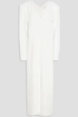 tibi Crepe midi dress - White - US 4
