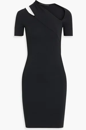 Helmut Lang Cutout stretch cotton and modal-blend jersey mini dress - - XS