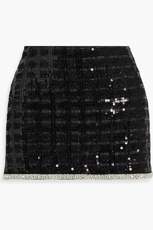 ALICE+OLIVIA Alice Olivia - Rubi embellished tweed mini skirt - - US 12