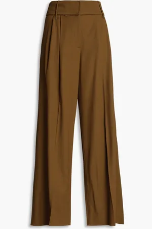 Proenza Schouler Stretch-wool twill wide-leg pants - - US 10