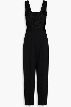 Hervé Léger Fringed bandage and crepe jumpsuit - - US 6