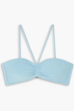 FAITHFULL THE BRAND Rossi terry halterneck bikini top - Blue - UK 12