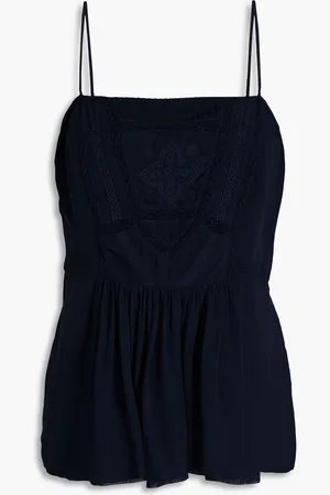 Bash Miranda embroidered georgette top - Blue - 2