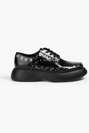 3.1 Phillip Lim Mercer eyelet-embellished leather platform brogues - - EU 39