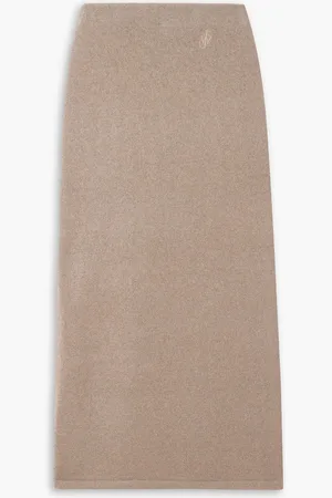 J.W.Anderson Embroidered mohair-blend midi skirt - Neutral - XXS