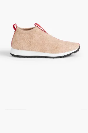 Jimmy Choo Norway brushed stretch-knit slip-on sneakers - Pink - EU 35