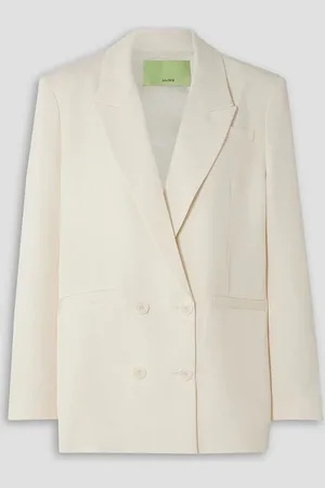 GAUGE81 Vidal double-breasted grain de poudre blazer - White - DE 40