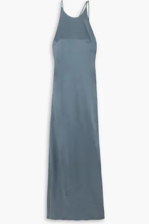 Gauchere Satin maxi dress - Blue - FR 36