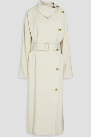 CO Double-breasted slub woven at - White - XS