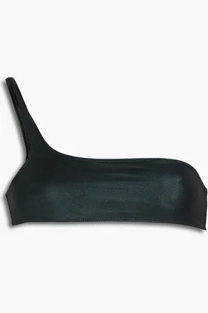 Isabel Marant Salome one-shoulder metallic bikini top - Green - FR 34