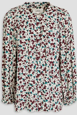 Bash Ezra printed crepe blouse - White - 0