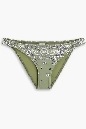 ZIMMERMANN Paisley-print low-rise bikini briefs - Green - 3