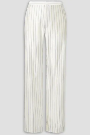 Gauchere Striped silk-twill wide-leg pants - - FR 34