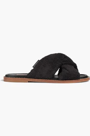 ZIMMERMANN Knotted terry sandals - Gray - EU 36