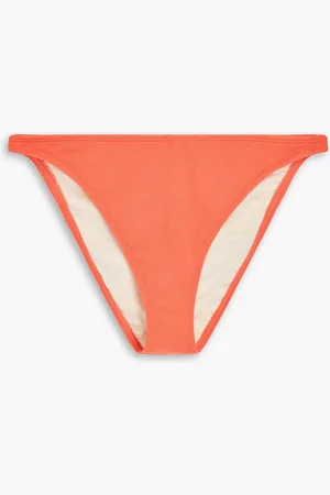 Peony Fine Hi Line stretch-crepe bikini briefs - Orange - XS
