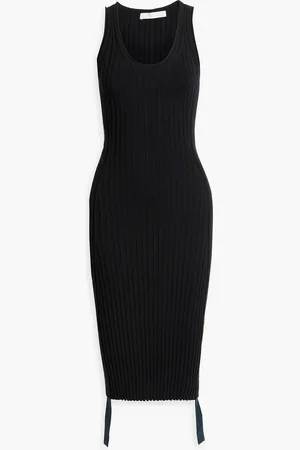 DION LEE Ribbed cotton-blend dress - - UK 12