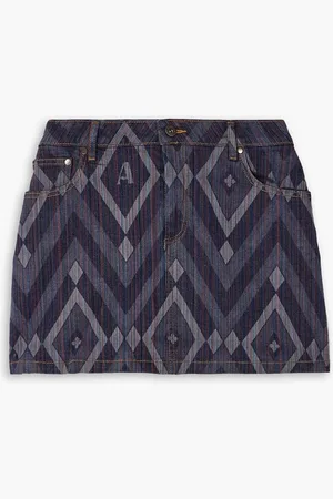 Ahluwalia Printed denim mini skirt - - 32