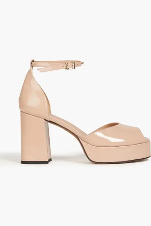 Maje Crystal-embellished patent-leather platform sandals - Pink - EU 41