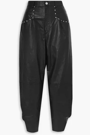 Isabel Marant Studded leather tapered pants - - FR 42