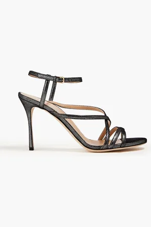 Sergio Rossi Bon Ton metallic suede sandals - Metallic - EU 37