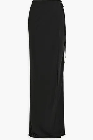DRIES VAN NOTEN Satin maxi wrap skirt - - FR 34