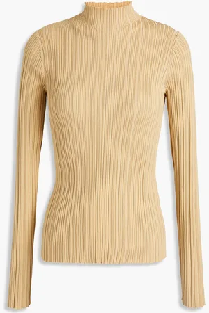 Acne Studios Ribbed cotton-blend turtleneck sweater - Neutral - XS