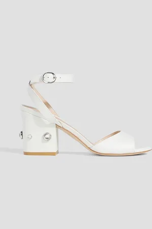 Stuart Weitzman Alshn 75 crystal-embellished leather sandals - - EU 38.5