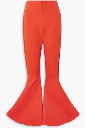 A.W.A.K.E. MODE Draped stretch-twill flared pants - Red - FR 34
