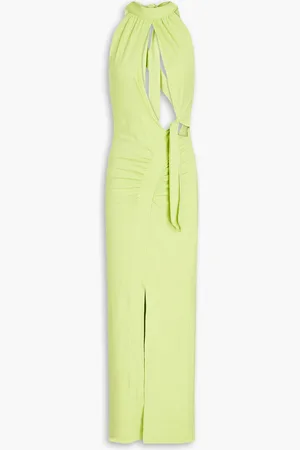 ROTATE Merle cutout stretch- jersey midi dress - Green - DE 40