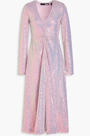 ROTATE Sierra sequined stretch-tulle midi dress - Pink - DE 38