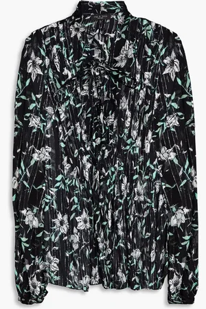 RAG&BONE Sachi floral-print metallic chiffon blouse - - XS