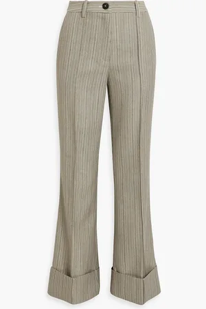 CO Striped wool-tweed bootcut pants - - US 0